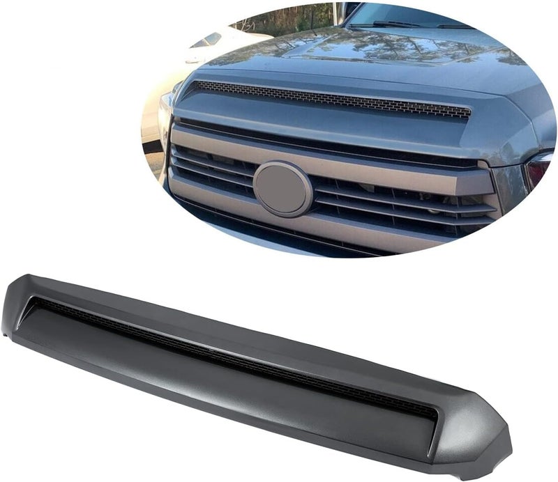 Kojem Hood Bulge Molding Compatible with 2014-2021 Toyota Tundra Front Upper Grille Gray Hood Scoop - Image 1